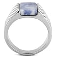 thumbnail image 3 of Luxe Jewelry Designs Men's Stainless Steel Ring with Capri Blue Sodalite Semi Precious Stone - Size, 3 of 4