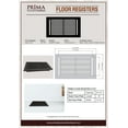 thumbnail image 2 of 8" x 14" Floor Register Vent Cover (VR-109) – Cast Aluminum Modern Linear HVAC Grille with Damper, Powder-Coated Repaintable Finish for Floors, Walls & Ceilings – Prima Decorative Hardware, 2 of 17