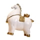 thumbnail image 5 of Figura de caballo, colección de decoración Feng Shui, arte artesanal, adorno de escritorio para oficina Caballo blanco y dorado, 5 of 9