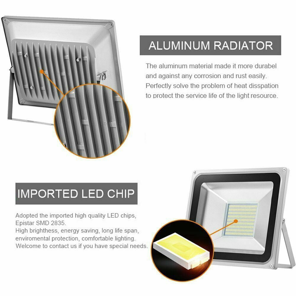 10-1000Watt Bright LED Flood Light Cool White Ouoor Spotlight Garden Yard Lamp