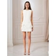 thumbnail image 5 of Women's Sleeveless Round Neck Mini Dress White S, 5 of 9