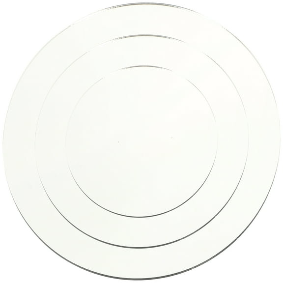 HAMPPLIES 3Pcs Round Acrylic Reflection Mirror Board for Mirror Decoration 10x10x0.2in
