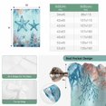 thumbnail image 6 of Coastal Starfish Blue Tie Up Curtains 45 Inches Long, Kitchen Window Curtains Over Sink, Summer Beach Nautical Coral Small Window Curtains Shade Balloon Curtains Valances for Bedroom/Cafe 34"x45", 6 of 8