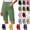 X-Mint Green, variant on Women Shorts Solid Stretch Pull On Regular Summer Casual High Waist Yoga Half Shorts Pants