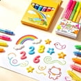 thumbnail image 4 of Puffy Paint Markers 6 Pack, 3D Jelly Pens, Raised Dimensional Drawing Set, DIY Art Supplies for Crafts, Cards & Notebooks, Non-Toxic Popcorn Texture Ink, 4 of 7