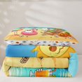 thumbnail image 5 of Feelyou Hippie Hawaii Skeleton Twin Comforter Sets, Happy Halloween Ghost Flamingo Bedding Set, Blue Orange, Halloween Reversible, 2 Pieces, 1 Comforter and 2 Pillowcases, 5 of 7