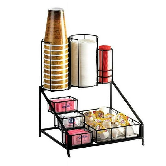 Cal Mil 1453 Iron Coffee Condiment Display - 12 x 10.5 x 14.5 in.