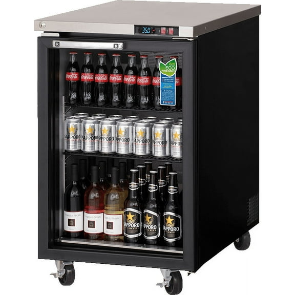 Everest Refrigeration EBB23G Back Bar Cooler Cabinet 1 Glass Door, 115v, NSF - 8 cu. ft.