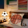 thumbnail image 4 of Juego de fundas para cojines de baloncesto | 17,7"x17,7" Algodón de lino | Fundas decorativas multicolores para sofá, cama | Patrón impreso suave, lavable, duradero | Acento moderno del salón, 4 of 6