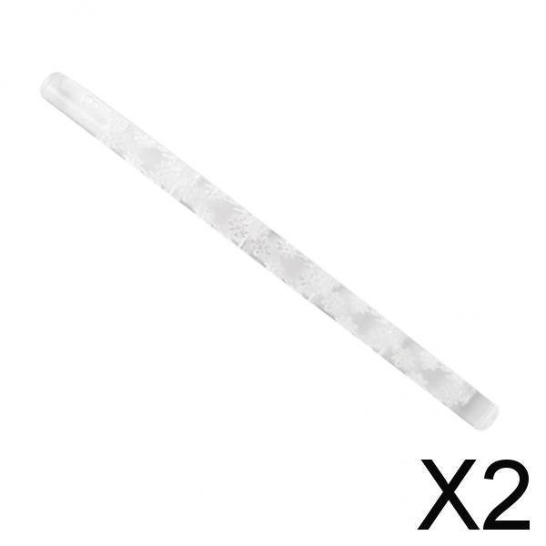 Set de Herramientas para Decorar Pasteles con Rodillo de Acrílico para Glaseado y Fondant , Claro, 2 piezas