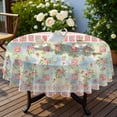 thumbnail image 4 of Pioneer Flower Floral Print Pattern Round Tablecloth 60 X 60 Inch, Wrinkle Resistant Wipeable Table Cloth for Kitchen Dining Picnic Patio Party, 4 of 6