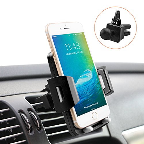 Cell Phone Holder for Car, Universal Car Holder Phone Mount Quntis Car Air Vent Stand Cradle Holder 360 Rotation Compatible w