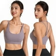 thumbnail image 6 of Tnhcen Running Sports Bra Woman Bras with String Quick Dry Shockproof Running Fitness Large Size Underwear Bralettes for Women with Support Camisole Tops for Women Underwear, Gray, L, 6 of 9