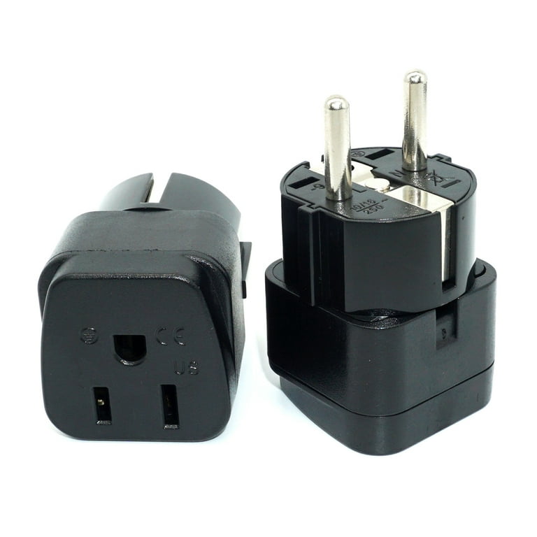 Europe (2 Pin) to UK Travel Adaptor - Earthed