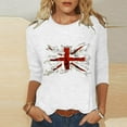 thumbnail image 1 of Fiudx Camisas de Mujer Blusas de Manga 3/4 para Mujer, Camisa con Estampado Vintage, Informal, Manga 3/4, Cuello Redondo, Blusa Estilo Túnica Boho, 1 of 4