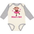thumbnail image 3 of Inktastic Mimi's Girl monkey Girls Long Sleeve Baby Bodysuit, 3 of 5
