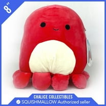 Squishmallows Kellytoy Plush Sealife Squad Veronica the Red Octopus 8"