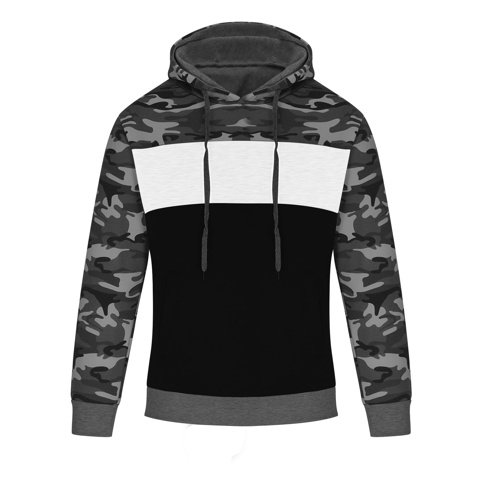 BiZtdJrK Mens Camouflage Hoodies Big and Tall Slim Fit