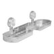thumbnail image 2 of Organizador de baño de pared con ventosa y repisa para grifo | Diseño sin agujeros | Gran capacidad de carga | Orificios de drenaje inferiores | Plástico gris transparente | Estante para cosméticos, 2 of 9