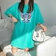 thumbnail image 4 of Disney-Camisón largo de una pieza con estampado de dibujos animados para mujer, vestido de Casa informal suelto, estilo coreano, Pjs de verano, 4 of 5