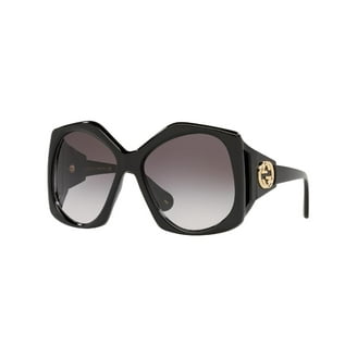 Gucci GG0877S-001 Black Soft Cateye Sunglasses - Walmart.com