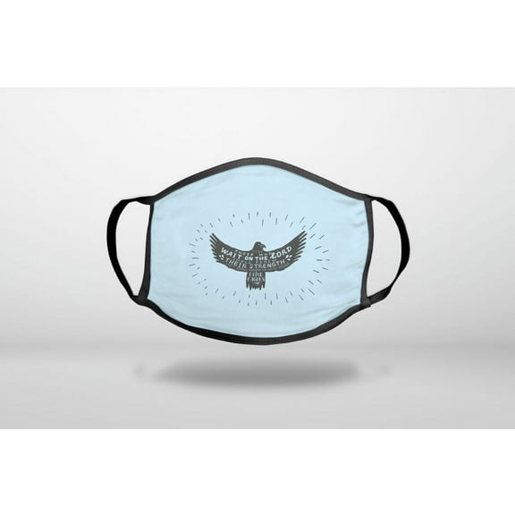 MountUp with Wings Like Eagles - 3-Ply Reusable Soft Cloth Face Covering, Unisex, Cotton Inner Layer