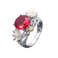 thumbnail image 1 of Daisyyozoid European And American Fashion Sunflower Diamond Ring, 1 of 1