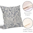 thumbnail image 6 of Navy Blue Fern Leaves Pillow Covers 18X18 Inch Plant Leaf Floral Pine Decorative Pillow Cases Vintage Botanical Spring Summer Throw Pillows Set of 2 Home Decor for Sofa Couch Porch Outdoor, 6 of 7