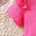 thumbnail image 6 of HCNTES Little Girls Spring Summer Clothes 2 Piece Outfit Set Girl School Pants and Girl School Shirts Suit Kids Girl Clothing Set 3T 4T 5T 6T 7T(H03-Hot Pink,7-8 Years), 6 of 7
