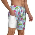 thumbnail image 3 of Balery Strawberry And Flowers Mens Swim Trunks Swim Shorts for Men Quick Dry Inseam Beach Shorts with Compression Liner Pocket-X-Large, 3 of 9
