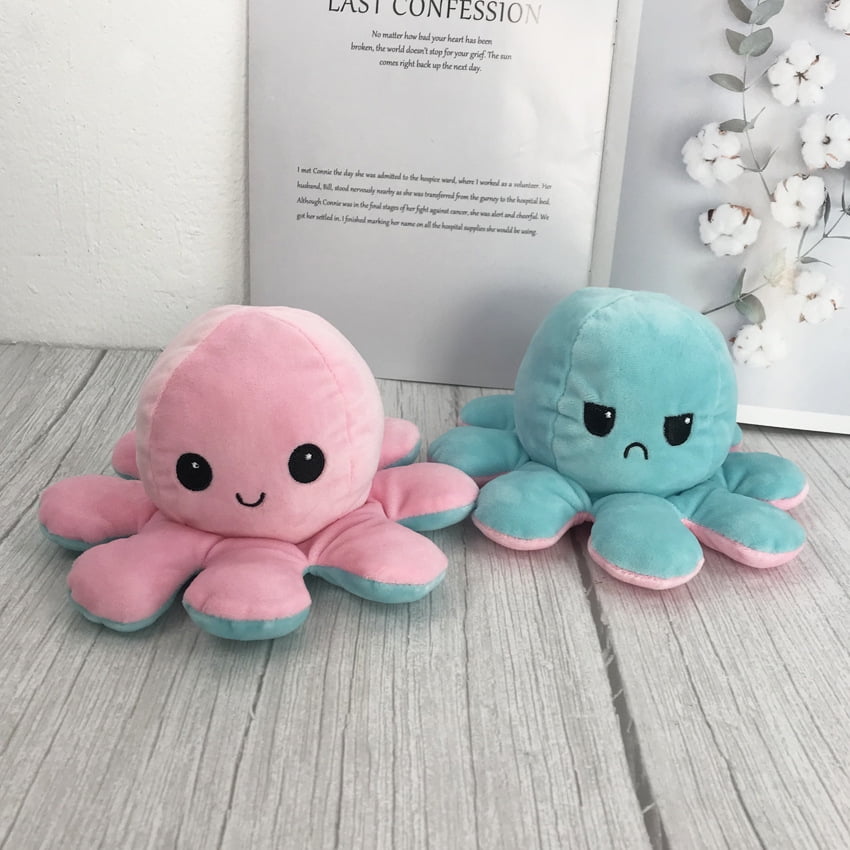Tik Tok Pulpo De Caras Octopus Reversible Plushie 20cm, Big Size