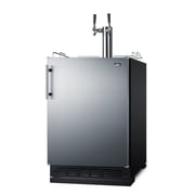 القمة Sbc7br 24 واسعة 5.3 Cu. قدم. الحرة الدائمة مزدوجة الحنفية Kegerator - الفولاذ المقاوم للصدأ
