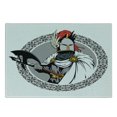 thumbnail image 3 of Medieval Cutting Board, Middle Ages Knight Traditional Costume and Heroic Pastme, Decorative Tempered Glass Cutting and Serving Board, Small Size, Multicolor, by Ambesonne, 3 of 4