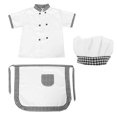 thumbnail image 3 of 1 set Boy Bainking Delantal Chef Disfraz del delantero de vestir, 3 of 5