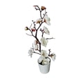 thumbnail image 3 of CoudarTitie Branch Artificial Potted Flower Faux Potted Flowers for Bedroom Home Wedding White, 3 of 9