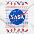 thumbnail image 2 of Ugly Christmas Pattern NASA Logo Women's T Shirt Ladies Tee Brisco Brands S, 2 of 5