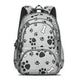thumbnail image 2 of Paw Prints and Bones Backpack for School,Cute School Bag,Schoolbag with Adjustable Shoulder Straps & Padded Back,16.9 Inch, 2 of 5
