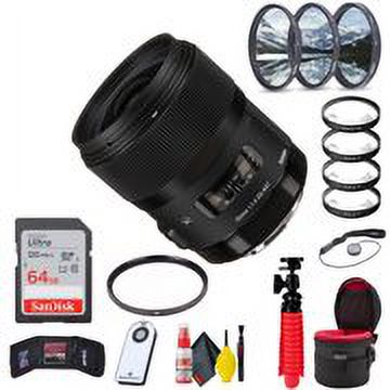 Sigma 35mm f/1.4 DG HSM Art Lens for Canon EF (Deluxe Bundle) With