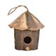thumbnail image 1 of Refugio para pájaros cálido de madera natural hecho a mano, decoración para jardín, patio y exterior, estilo villa, pajarera colgante para pájaros, 1 of 7