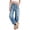 Blue, variant on High Waisted Wide Leg Vintage Denim Pants Women Baggy Barrel Horseshoe Jeans