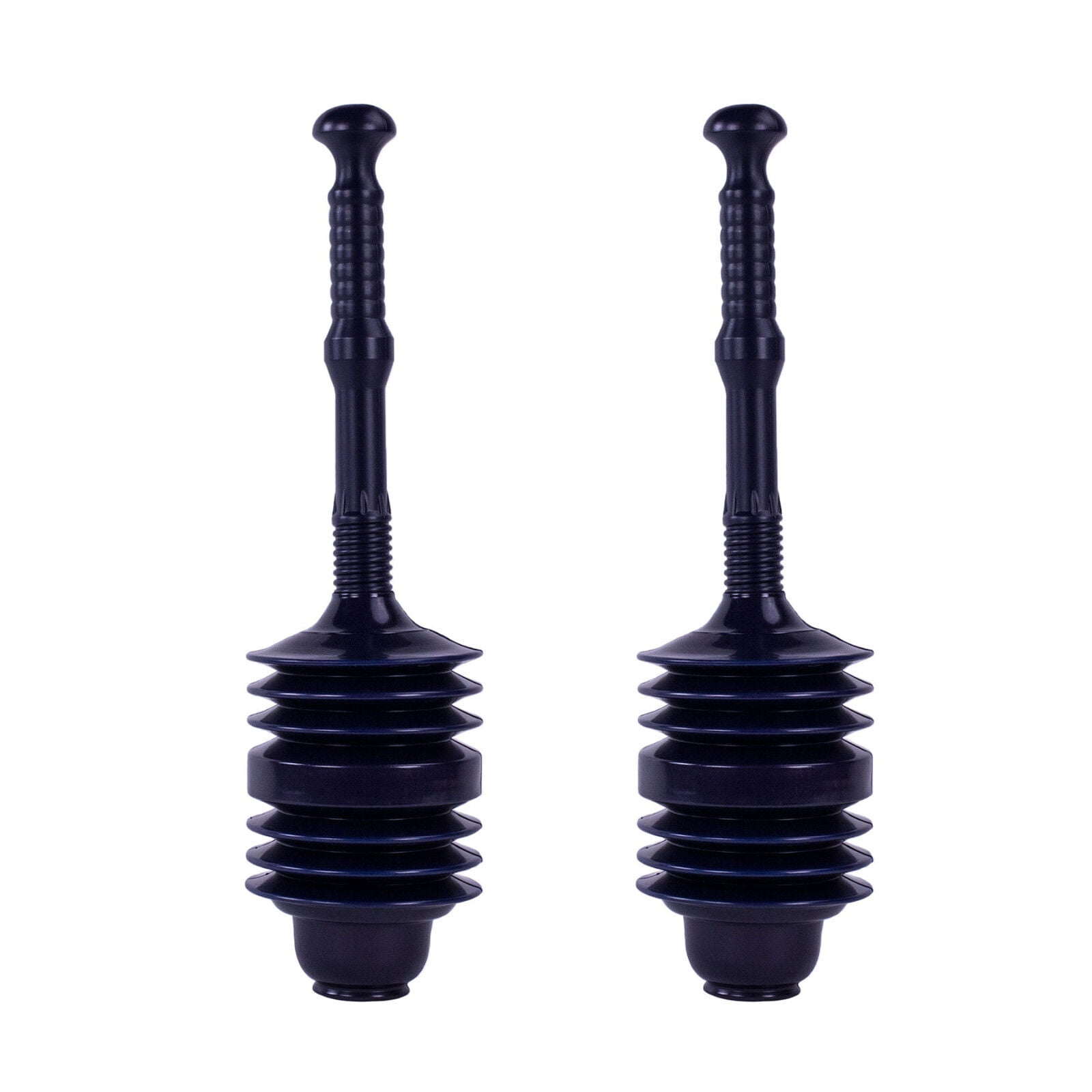 Heavy Duty Bellows Style Power Toilet Plunger, 1 or 2 Pack