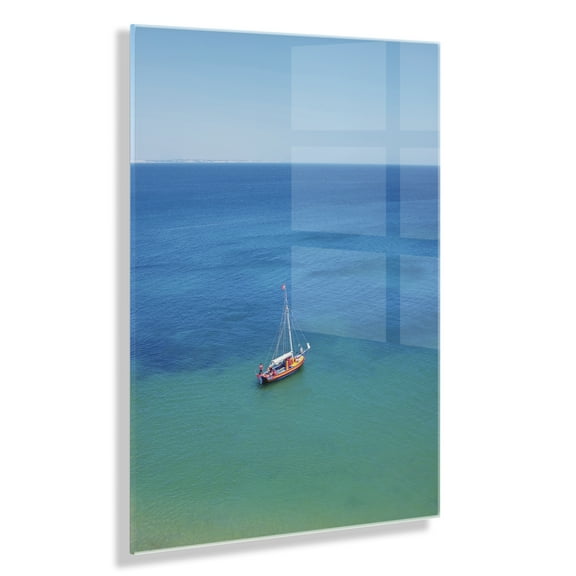 Kate and Laurel A Lagos Sail Floating Acrylic Art by Rachel Dowd, 23x31, Decorative Beachy Art for Wall