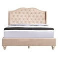 thumbnail image 2 of Joy Jewel Beige Tufted Full Panel Bed, 2 of 5