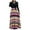Multicolor, variant on AOOCHASLIY Summer Womens Dresses Women Summer Long Sleeve Floral Printed Casual O-Neck Patchwork Dress Maxi Dress