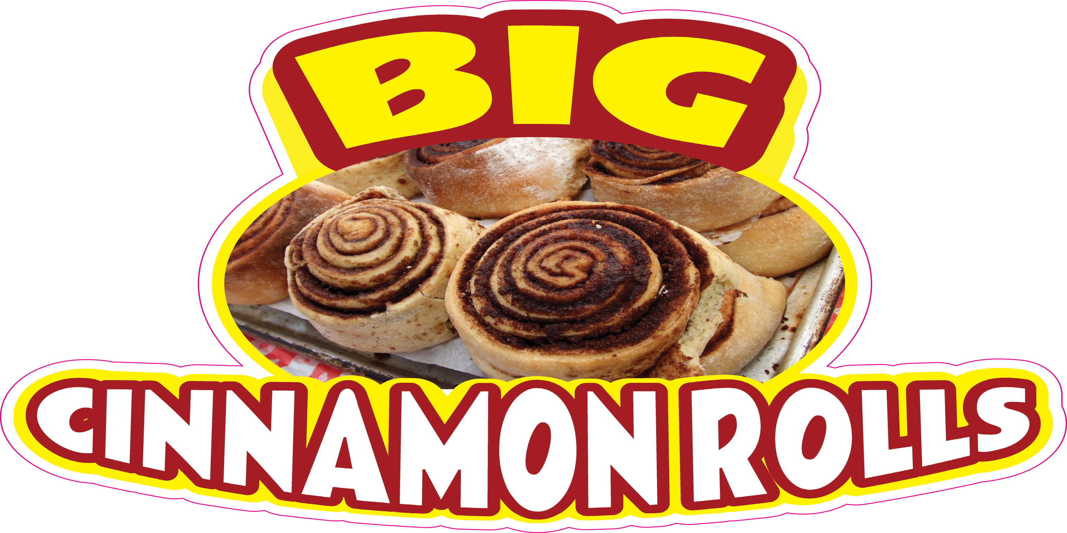 CHOOSE YOUR SIZE Cinnamon Rolls DECAL Concession Food Truck Vinyl Sticker 