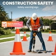 thumbnail image 3 of Cone Marker, Wind Resistant Base, High Reflectivity, PVC Traffic Cone, Orange Safety Cone, Construction Safety, Road Parking, Sports Event, 3 of 9