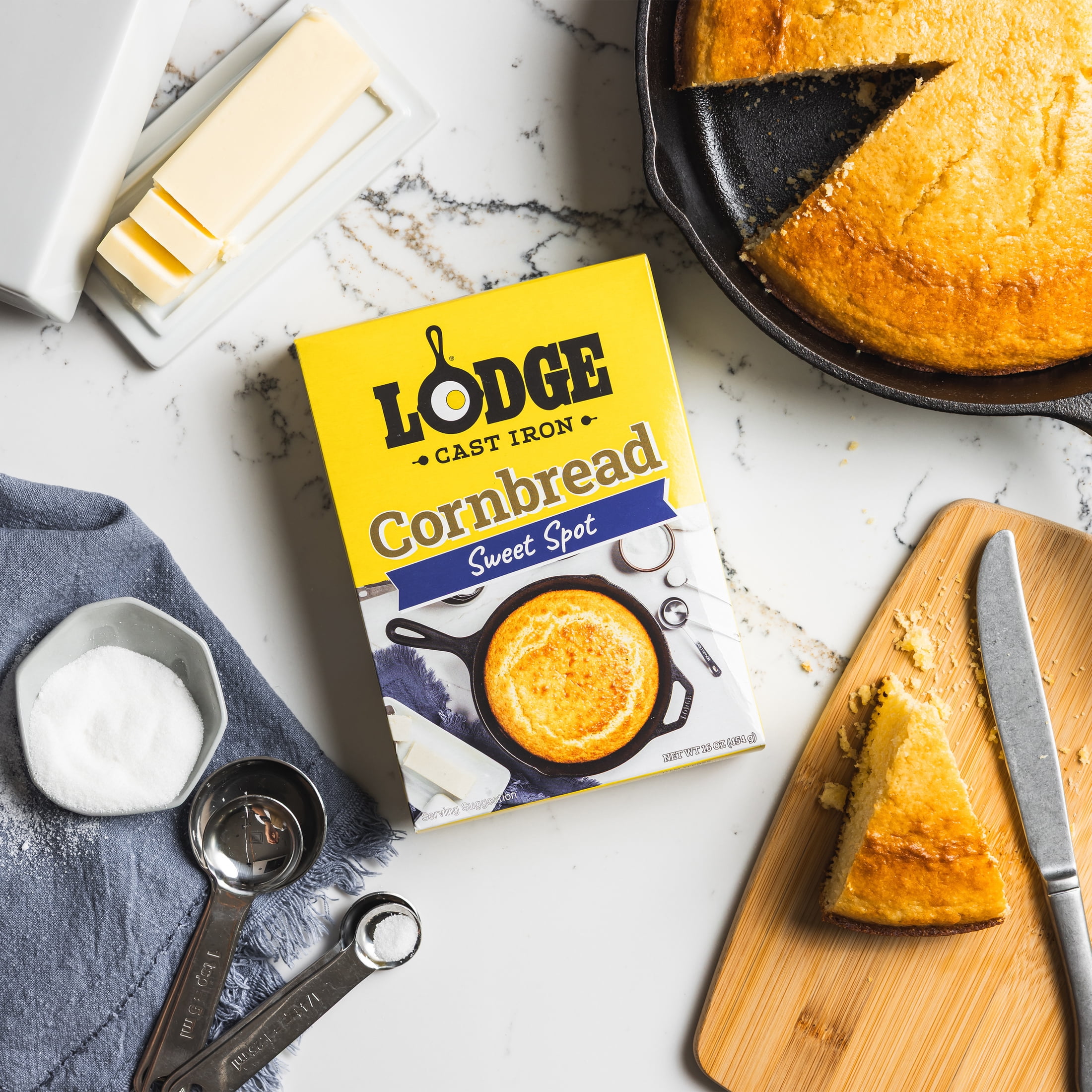 Lodge Sweet Spot Cornbread Mix, 16 oz Box – Sweet Southern Cornbread
