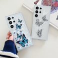 thumbnail image 5 of Cute Clear Case for Samsung Galaxy S23 Ultra, Colourful Butterflies Pattern Aesthetic Design Slim Case for Women Girls, Shockproof TPU Bumper Non-Yellowing Scratch Resistant Phone Case, Flower&Deer-F, 5 of 8