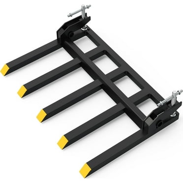 Dextrus 42" Heavy Duty Debris Fork for Tractor Skid Steer Buckets Clamp on Trash Forks