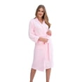 thumbnail image 1 of Bata de baño TESSO HOME Rosa claro para dama Con cinto ajustable, 1 of 5